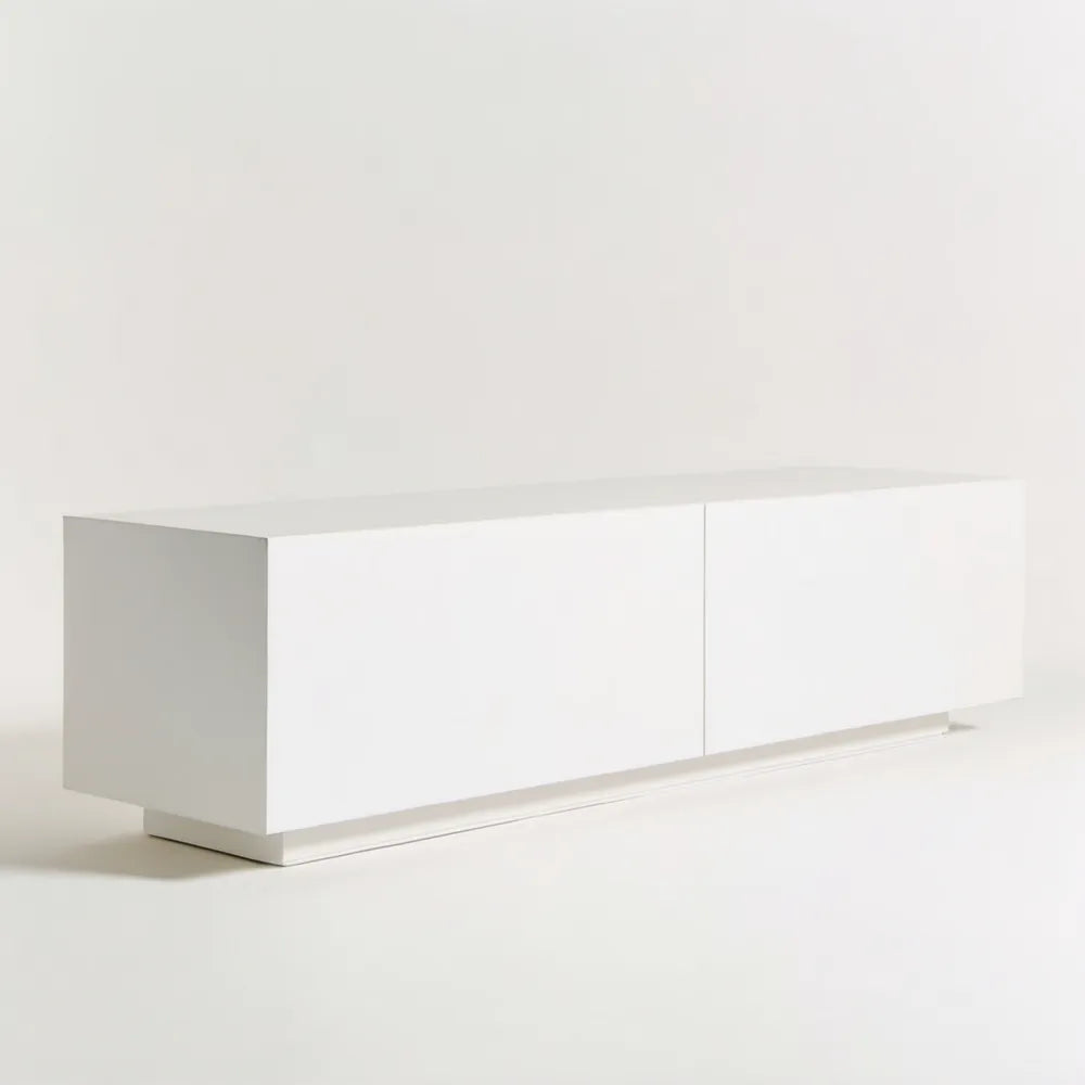 Biała szafka RTV z płyty MDF 180 x 40 x 45 cm